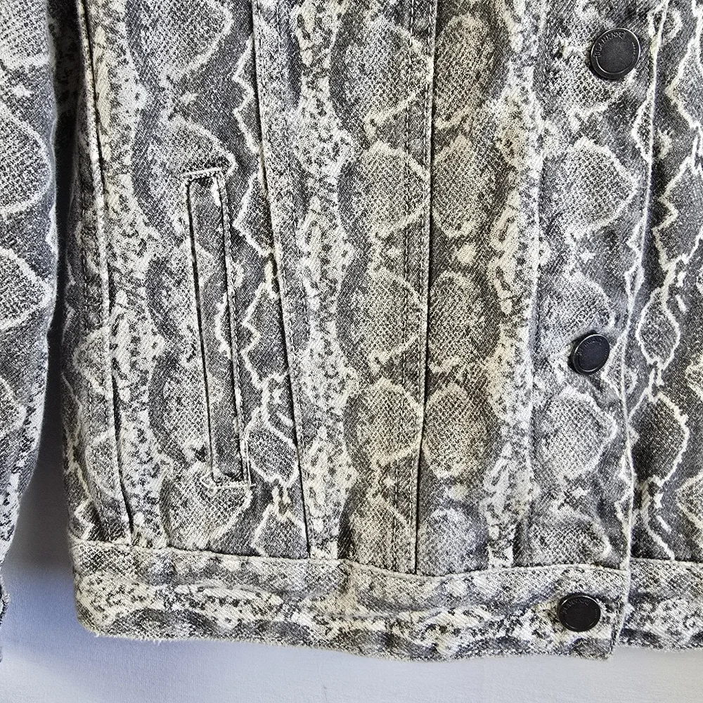 BLANK NYC Snakeskin denim jacket Size XS